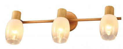 Спот 21390/3 WOOD+CR дерево+хром 3x40W E14 h130, 24